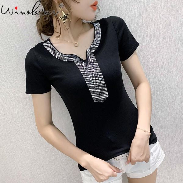 women's t-shirt summer european style cotton shiny diamonds fashion women short sleeve bottoming shirt slim tees 2021 t14422a, White
women's t-shirt summer european style cotton shiny diamonds fashion women short sleeve bottoming shirt slim tees 2021 t14422a, White