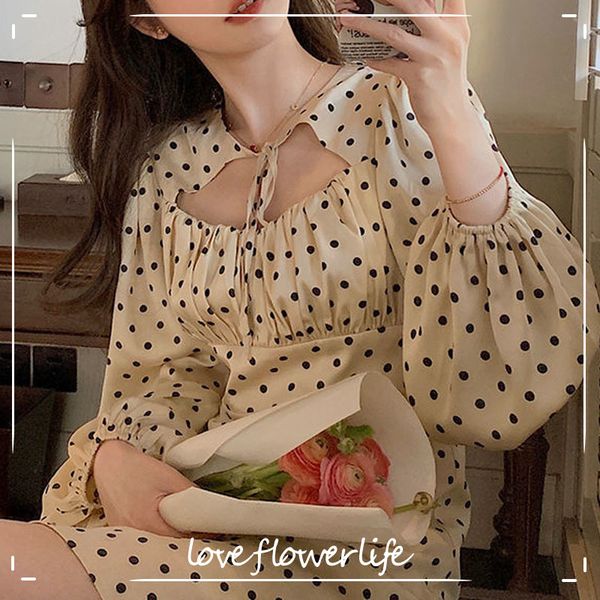 summer dress female vintage elegant high waist dot puff sleeve dress evening party casual chic kawaii women korea style 210521, Black;gray
summer dress female vintage elegant high waist dot puff sleeve dress evening party casual chic kawaii women korea style 210521, Black;gray