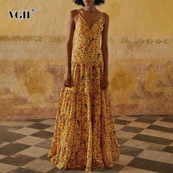 vgh yellow print sling summer dress for women v neck sleeveless high waist slim a line maxi dresses female fashion new 210421, Black;gray
vgh yellow print sling summer dress for women v neck sleeveless high waist slim a line maxi dresses female fashion new 210421, Black;gray