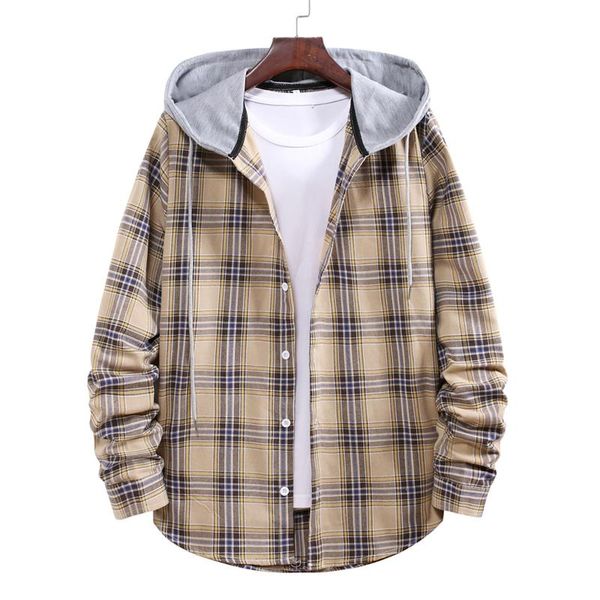 men's jackets plaid shirt jacket winter for men fashion hooded and long sleeve buttons mens coats chaquetas hombre, Black;brown
men's jackets plaid shirt jacket winter for men fashion hooded and long sleeve buttons mens coats chaquetas hombre, Black;brown