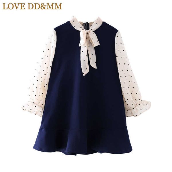 love dd&mm girls dresses spring children's wear girls sweet dot long-sleeved bow tie led ruffled stitching dress 210715, Red;yellow
love dd&mm girls dresses spring children's wear girls sweet dot long-sleeved bow tie led ruffled stitching dress 210715, Red;yellow