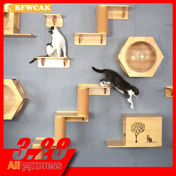 wall mounted cat climbing frame sisal scratching post cat tree jumping platform kitten house with ladder cat furniture
wall mounted cat climbing frame sisal scratching post cat tree jumping platform kitten house with ladder cat furniture