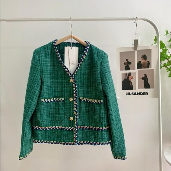 women's jackets 2021 women korean fashion tweed jacket coat single breasted autumn vintage outwear overcoat elegant long sleeve streetw, Black;brown
women's jackets 2021 women korean fashion tweed jacket coat single breasted autumn vintage outwear overcoat elegant long sleeve streetw, Black;brown