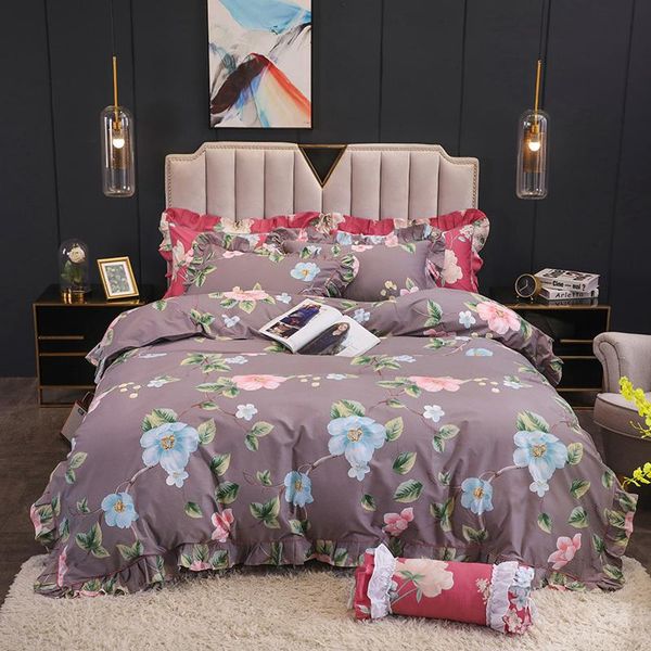 floral ruffled duvet cover set 120/150/160x200cm bedskirt soft cotton bedding comforter quilt pillowcase 4/6pcs sets
floral ruffled duvet cover set 120/150/160x200cm bedskirt soft cotton bedding comforter quilt pillowcase 4/6pcs sets