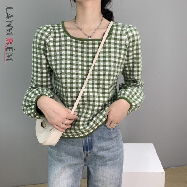 early spring square collar long-sleeved plaid pattern all-match yellow color fashion sweater for women 2a3129 210507, White;black
early spring square collar long-sleeved plaid pattern all-match yellow color fashion sweater for women 2a3129 210507, White;black