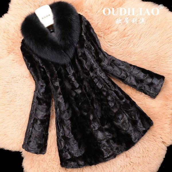 women's fur & faux real mink winter coat women plus size jacket 4xl collar korean long coats autumn overcoat chaqueta mujer my1033, Black
women's fur & faux real mink winter coat women plus size jacket 4xl collar korean long coats autumn overcoat chaqueta mujer my1033, Black