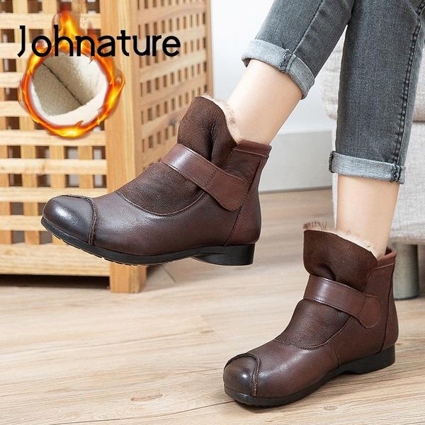 boots johnature 2021 winter shoes women genuine leather hook & loop round toe flat with sewing handmade retro platform, Black
boots johnature 2021 winter shoes women genuine leather hook & loop round toe flat with sewing handmade retro platform, Black