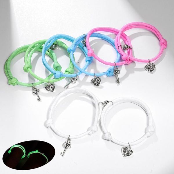 charm bracelets trendy fluorescence rope couple for lovers retro silver color lock heart bracelet sets magnetic jewelry, Golden;silver
charm bracelets trendy fluorescence rope couple for lovers retro silver color lock heart bracelet sets magnetic jewelry, Golden;silver