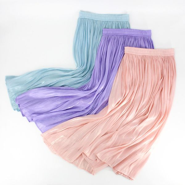 casual dresses sweet metallic silk satin pleated long skirt spring gloss smooth fabric a-line calf length skirts q68l, Black;gray
casual dresses sweet metallic silk satin pleated long skirt spring gloss smooth fabric a-line calf length skirts q68l, Black;gray