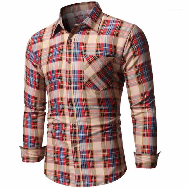 men's casual shirts plaid beige shirt button down long sleeve with pocket breathable turn collar slim fit male blouse, White;black
men's casual shirts plaid beige shirt button down long sleeve with pocket breathable turn collar slim fit male blouse, White;black