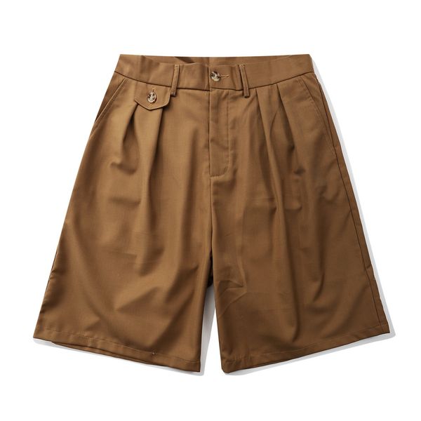 men's shorts plain pleated high street fashion brand capris, White;black
men's shorts plain pleated high street fashion brand capris, White;black