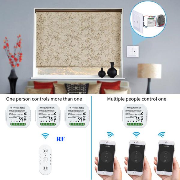 smart home control wifi rf433 curtain blinds module switch roller shutter motor tuya wireless remote voice schedule timer interruptor
smart home control wifi rf433 curtain blinds module switch roller shutter motor tuya wireless remote voice schedule timer interruptor
