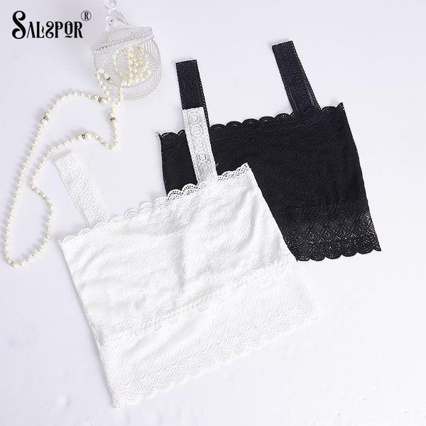 women's lace crop bra seamless wrap chest sling breathable comfortable underwear camisoles & tanks, Black;white
women's lace crop bra seamless wrap chest sling breathable comfortable underwear camisoles & tanks, Black;white