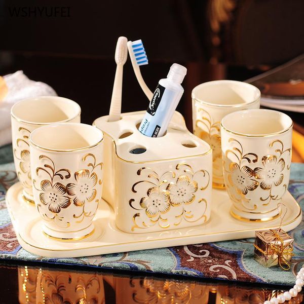 bath accessory set european ceramic bathroom accessories five-piece toothpaste dispenser lotion bottle soap box decor wash
bath accessory set european ceramic bathroom accessories five-piece toothpaste dispenser lotion bottle soap box decor wash