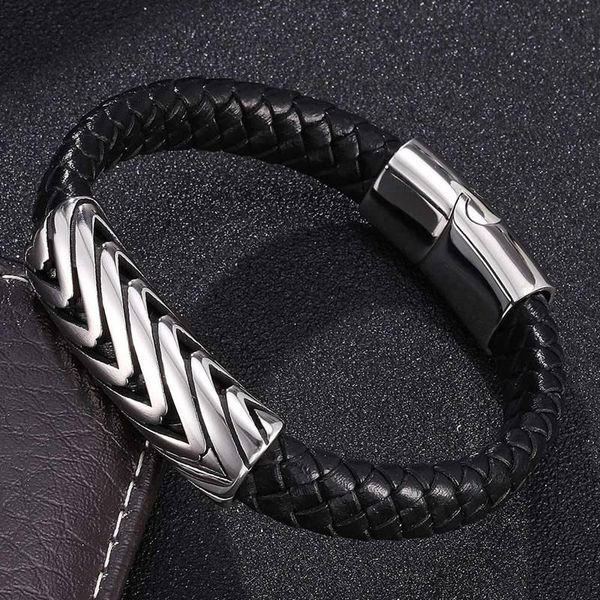 charm bracelets 2021 fashion jewelry men black leather bracelet stainless steel cuff & bangles male wristband gifts bb793, Golden;silver
charm bracelets 2021 fashion jewelry men black leather bracelet stainless steel cuff & bangles male wristband gifts bb793, Golden;silver