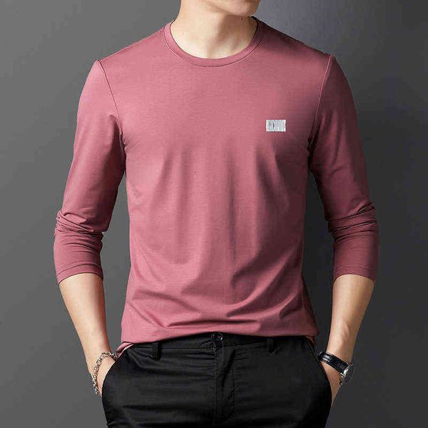solid round neck mercerized long sleeve cotton bottomed t-shirt white men's fashion spring and autumn cloth, White;black
solid round neck mercerized long sleeve cotton bottomed t-shirt white men's fashion spring and autumn cloth, White;black