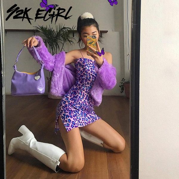 90s streetwear leopard printing spaghetti strap velet dresses punk style backless bodycon camis dress vintage party casual, Black;gray
90s streetwear leopard printing spaghetti strap velet dresses punk style backless bodycon camis dress vintage party casual, Black;gray