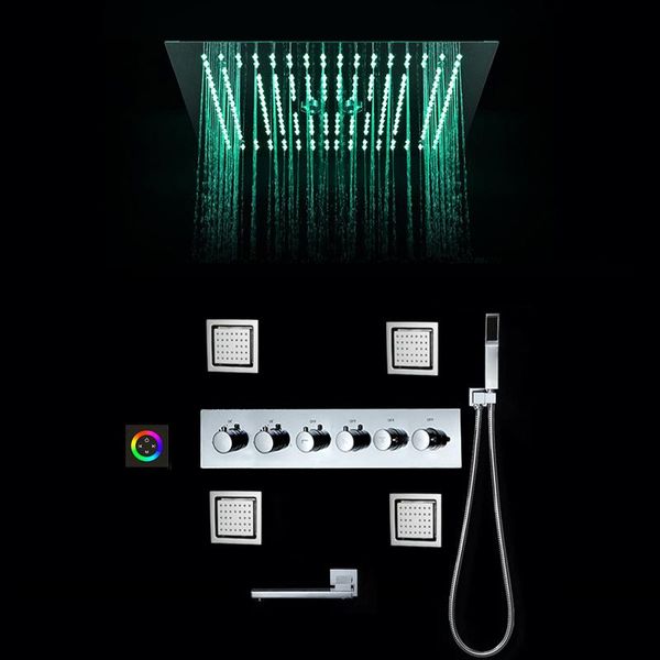 luxurious shower systems 16 inch rain head panel led set thermostatic mixer brass bathroom faucets chrome & black sets
luxurious shower systems 16 inch rain head panel led set thermostatic mixer brass bathroom faucets chrome & black sets