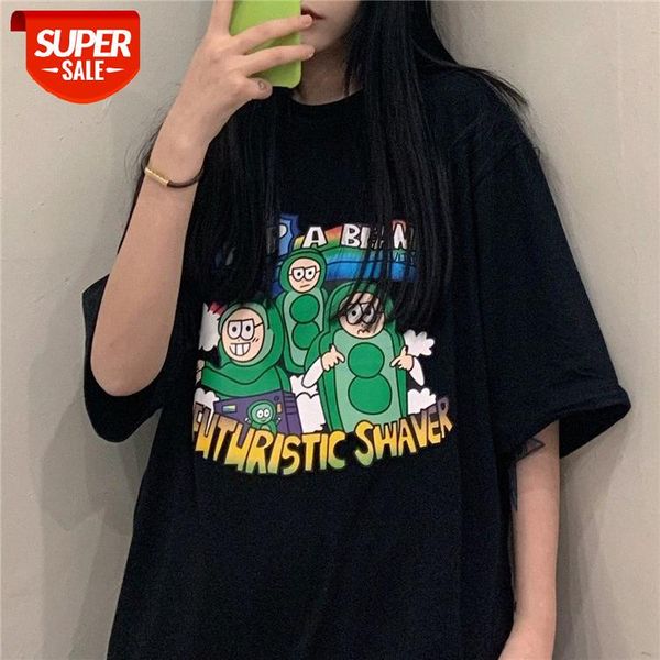 new korean trend of childlike portrait printing loose round neck short sleeve bottoming t-shirt women #wd6w, White
new korean trend of childlike portrait printing loose round neck short sleeve bottoming t-shirt women #wd6w, White