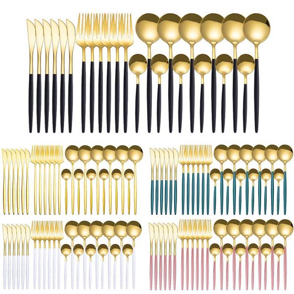 dinnerware sets 24pcs stainless steel tableware set rainbow gold black knife fork spoon cutlery safe flatware dishwasher
dinnerware sets 24pcs stainless steel tableware set rainbow gold black knife fork spoon cutlery safe flatware dishwasher
