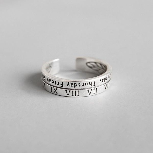 cluster rings 4.8mm 100% authentic 925 sterling silver fine jewelry roman numbers character engraved ring ladies j94, Golden;silver
cluster rings 4.8mm 100% authentic 925 sterling silver fine jewelry roman numbers character engraved ring ladies j94, Golden;silver