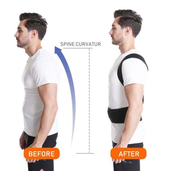 back support brace belt adjustable posture corrector clavicle spine shoulder lumbar correction pain relief humpback, Black;blue
back support brace belt adjustable posture corrector clavicle spine shoulder lumbar correction pain relief humpback, Black;blue