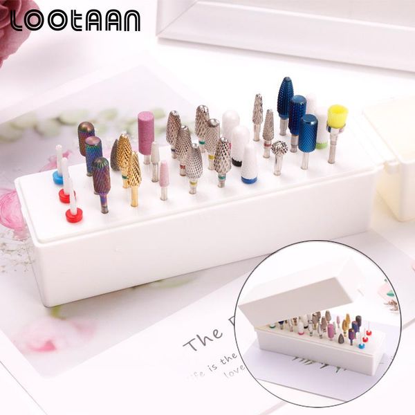 nail art equipment lootaan 30 holes drill grinding head bit holder display storage box bits container stand, Silver
nail art equipment lootaan 30 holes drill grinding head bit holder display storage box bits container stand, Silver