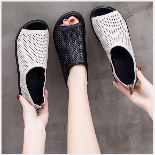 sandals female 2021 summer genuine leather retro women flat bottom casual shoes platform european roman sandal w, Black
sandals female 2021 summer genuine leather retro women flat bottom casual shoes platform european roman sandal w, Black