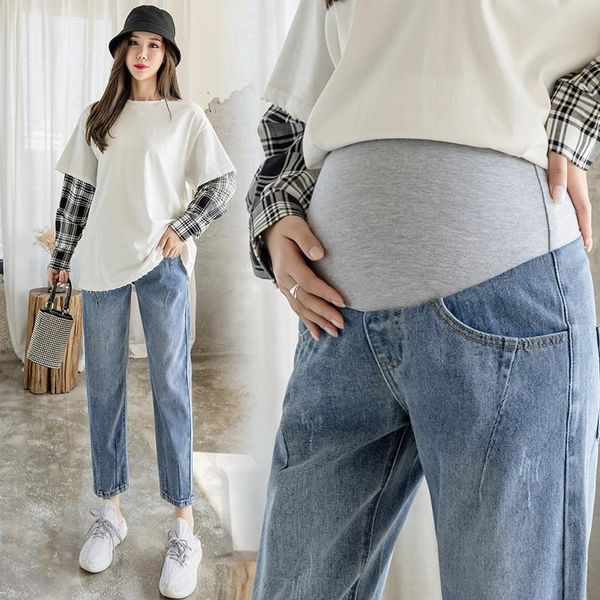 6650# 2021 spring 9/10 denim maternity straight jeans cotton belly pants clothes for pregnant women casual pregnancy trousers bottoms, White
6650# 2021 spring 9/10 denim maternity straight jeans cotton belly pants clothes for pregnant women casual pregnancy trousers bottoms, White