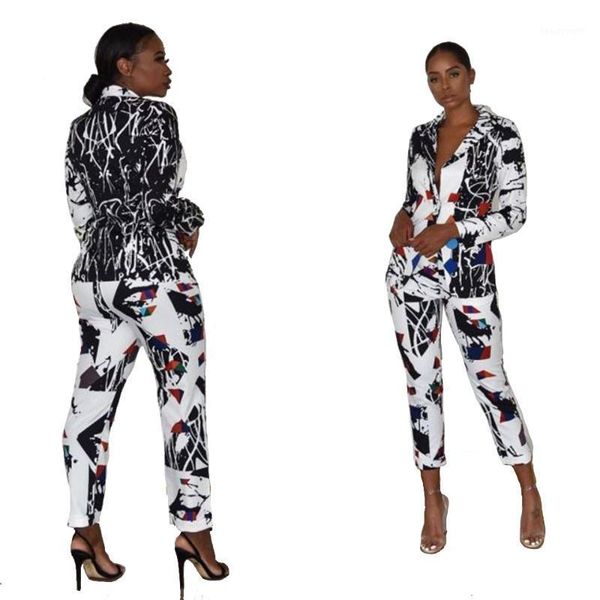women's suits & blazers women winter set notched full sleeve print pants suit two piece office lady outfit uniform tracksuits lz-687, White;black
women's suits & blazers women winter set notched full sleeve print pants suit two piece office lady outfit uniform tracksuits lz-687, White;black