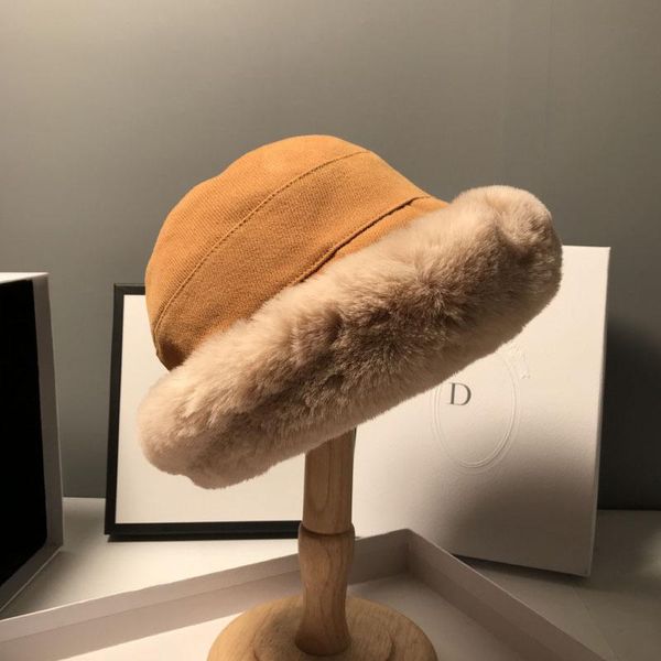 berets fashion lamb wool faux female hat fur warm winter women's bucket outdoor sun panama lady, Blue;gray
berets fashion lamb wool faux female hat fur warm winter women's bucket outdoor sun panama lady, Blue;gray
