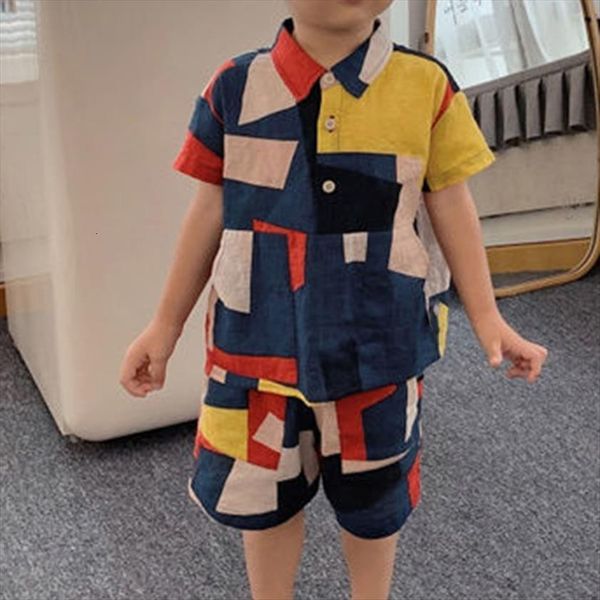 summer shirt short 2pcs clothing sets childrens kids clothes stitching color block suit boy set, White
summer shirt short 2pcs clothing sets childrens kids clothes stitching color block suit boy set, White