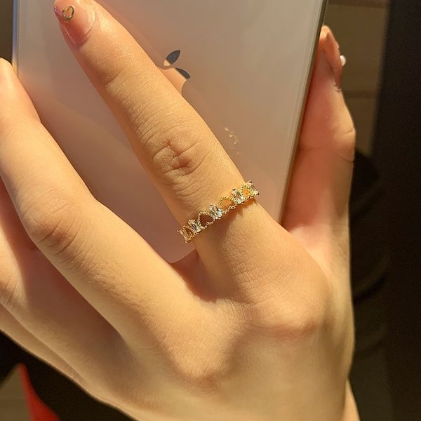 Mx9 ins band rings women's ringear fashion fashion simple personality temperament light luxury net red index finger opening jewelry, Silver
Mx9 ins band rings women's ringear fashion fashion simple personality temperament light luxury net red index finger opening jewelry, Silver