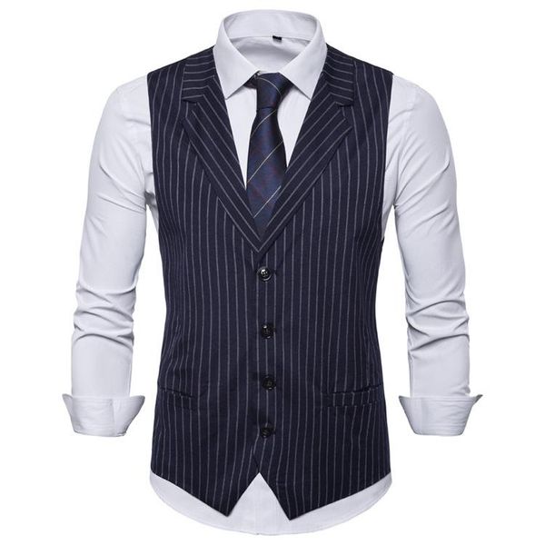 men's vests summer and autumn casual simple vertical stripe men slim business suit vest wedding mj133, Black;white
men's vests summer and autumn casual simple vertical stripe men slim business suit vest wedding mj133, Black;white