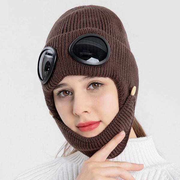 autumn and winter glasses ear caps plus velvet warm wool cap hat mask protection outdoor hats, Black;white
autumn and winter glasses ear caps plus velvet warm wool cap hat mask protection outdoor hats, Black;white