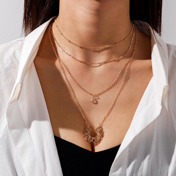 incomplete metal flower necklaces for women fashion crystal pendant jewelry gold silver color multi-layer chain necklace
incomplete metal flower necklaces for women fashion crystal pendant jewelry gold silver color multi-layer chain necklace