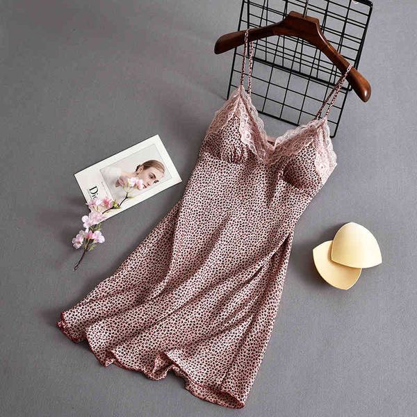 women's sleepwear leopard pattern suspender nightdress summer thin silk with bra lace nightgown xe4z, Black;red
women's sleepwear leopard pattern suspender nightdress summer thin silk with bra lace nightgown xe4z, Black;red
