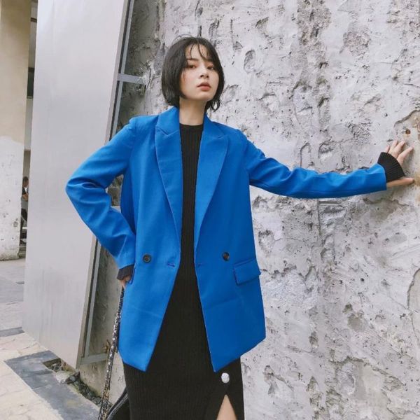 women's suits & blazers kalenmos autumn street fashion women casual solid color simple double breasted loose jacket woman notched all, White;black
women's suits & blazers kalenmos autumn street fashion women casual solid color simple double breasted loose jacket woman notched all, White;black