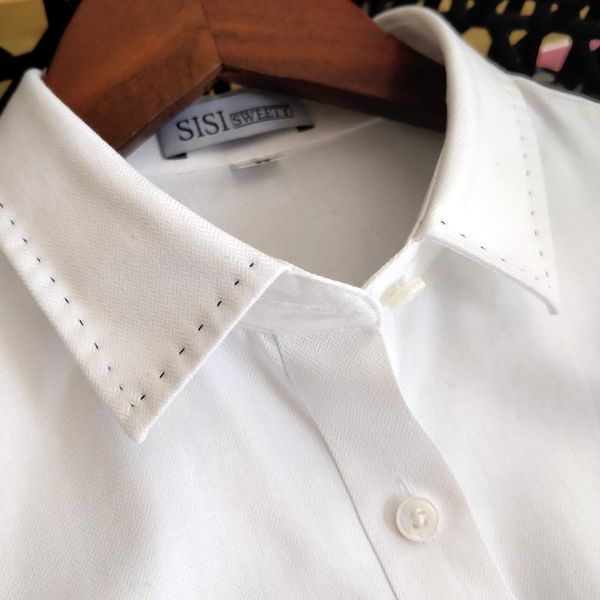 women cotton blouse 2021 spring 100% slim female white guesod women's blouses & shirts
women cotton blouse 2021 spring 100% slim female white guesod women's blouses & shirts