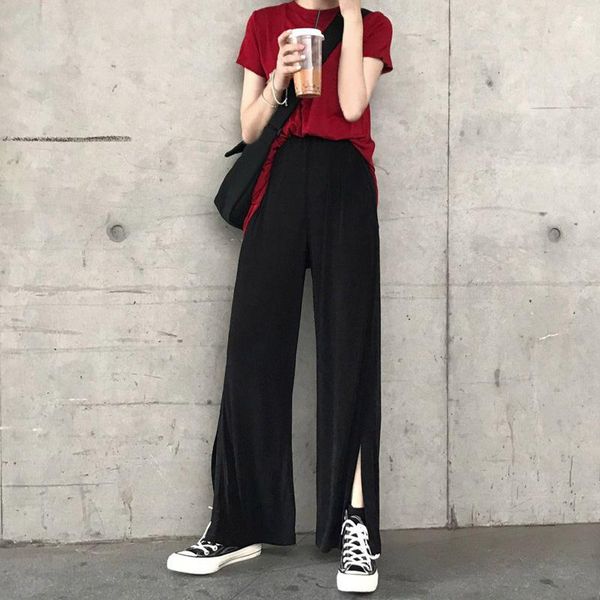 women's pants & capris korean version 2021 summer fall chic side split loose mop the high show thin wide-legged casual pantalettes blac, Black;white
women's pants & capris korean version 2021 summer fall chic side split loose mop the high show thin wide-legged casual pantalettes blac, Black;white