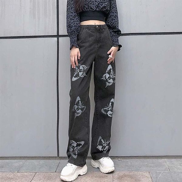 women's jeans women high waist pencil pants denim streetwear butterfly print 2021 fashion wash boyfriend straight mom, Blue
women's jeans women high waist pencil pants denim streetwear butterfly print 2021 fashion wash boyfriend straight mom, Blue