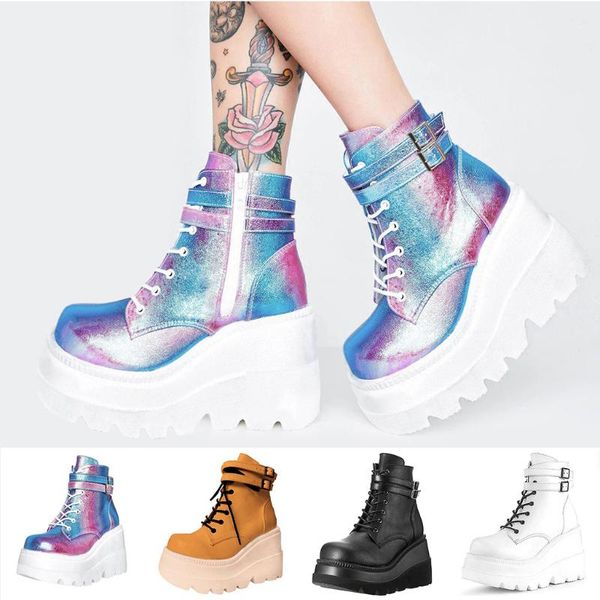 boots women ladies fashion autumn winter casual multicolor thick bottom wedge zip up platform waterproof shoes plus size, Black
boots women ladies fashion autumn winter casual multicolor thick bottom wedge zip up platform waterproof shoes plus size, Black