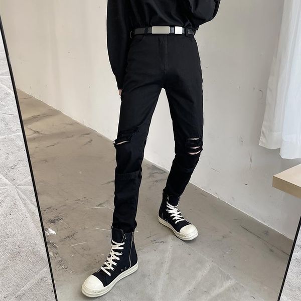 men's pants small pencil spring and autumn holes do old design large size casual, Black
men's pants small pencil spring and autumn holes do old design large size casual, Black