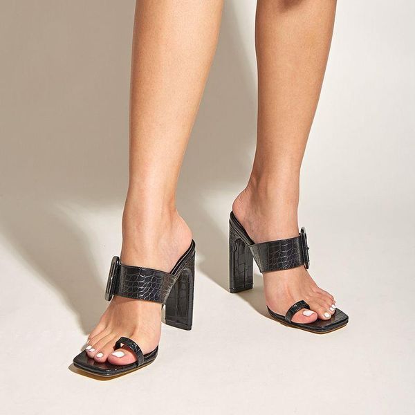 foreign trade high-heeled sandals summer black square toe ladies shoes snake pattern buckle slippers women luxury 42
foreign trade high-heeled sandals summer black square toe ladies shoes snake pattern buckle slippers women luxury 42