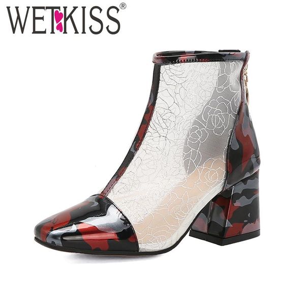 boots wetkiss big size woman summer mesh mixed color booties hoof high heels shoes ankle ladies fashion, Black
boots wetkiss big size woman summer mesh mixed color booties hoof high heels shoes ankle ladies fashion, Black