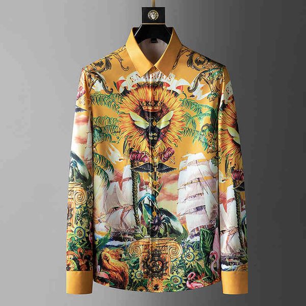 men's polos luxury 3d printed shirt slim long sleeve casual streetwear men clothing business social formal s tuxedo vfp7, White;black
men's polos luxury 3d printed shirt slim long sleeve casual streetwear men clothing business social formal s tuxedo vfp7, White;black