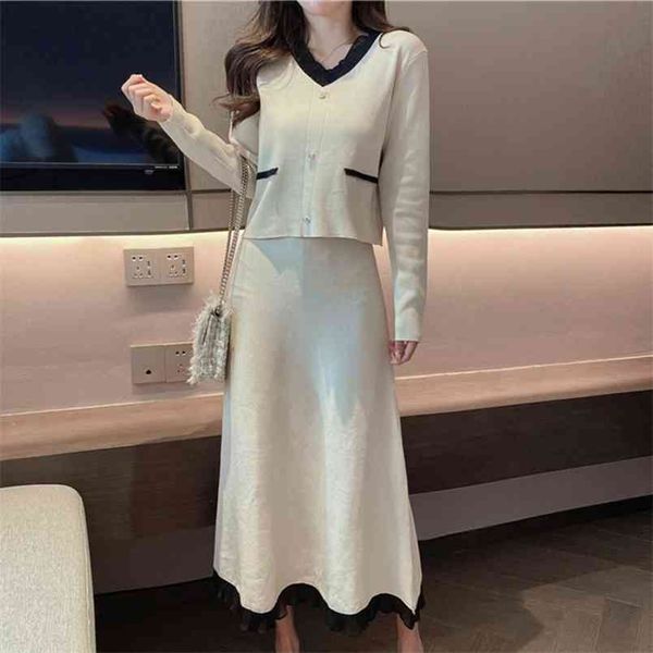 autumn winter korean casual knitted 2 piece set women turtleneck sweater pullover + long skirt suits female two 210514, White
autumn winter korean casual knitted 2 piece set women turtleneck sweater pullover + long skirt suits female two 210514, White