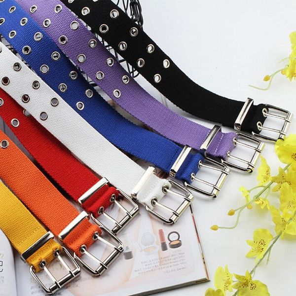 belts women studded grommet hole 2 row pin buckle canvas nylon belt waistband 130cm, Black;brown
belts women studded grommet hole 2 row pin buckle canvas nylon belt waistband 130cm, Black;brown