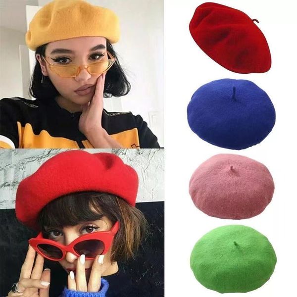 new fashion beret ladies bonnet hats spring winter cap women wool vintage berets solid color caps female warm walking hat, Blue;gray
new fashion beret ladies bonnet hats spring winter cap women wool vintage berets solid color caps female warm walking hat, Blue;gray
