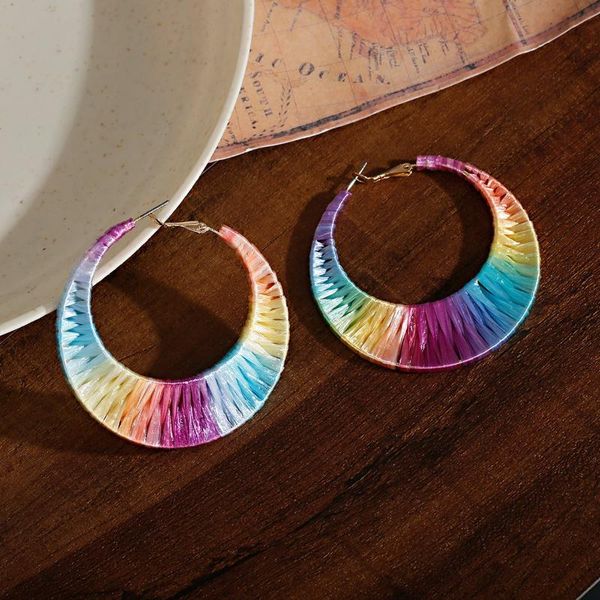hoop & huggie bohemian handmade raffia straw earrings for women fashion multicolor geometric round circle earring party jewelry gift, Golden;silver
hoop & huggie bohemian handmade raffia straw earrings for women fashion multicolor geometric round circle earring party jewelry gift, Golden;silver